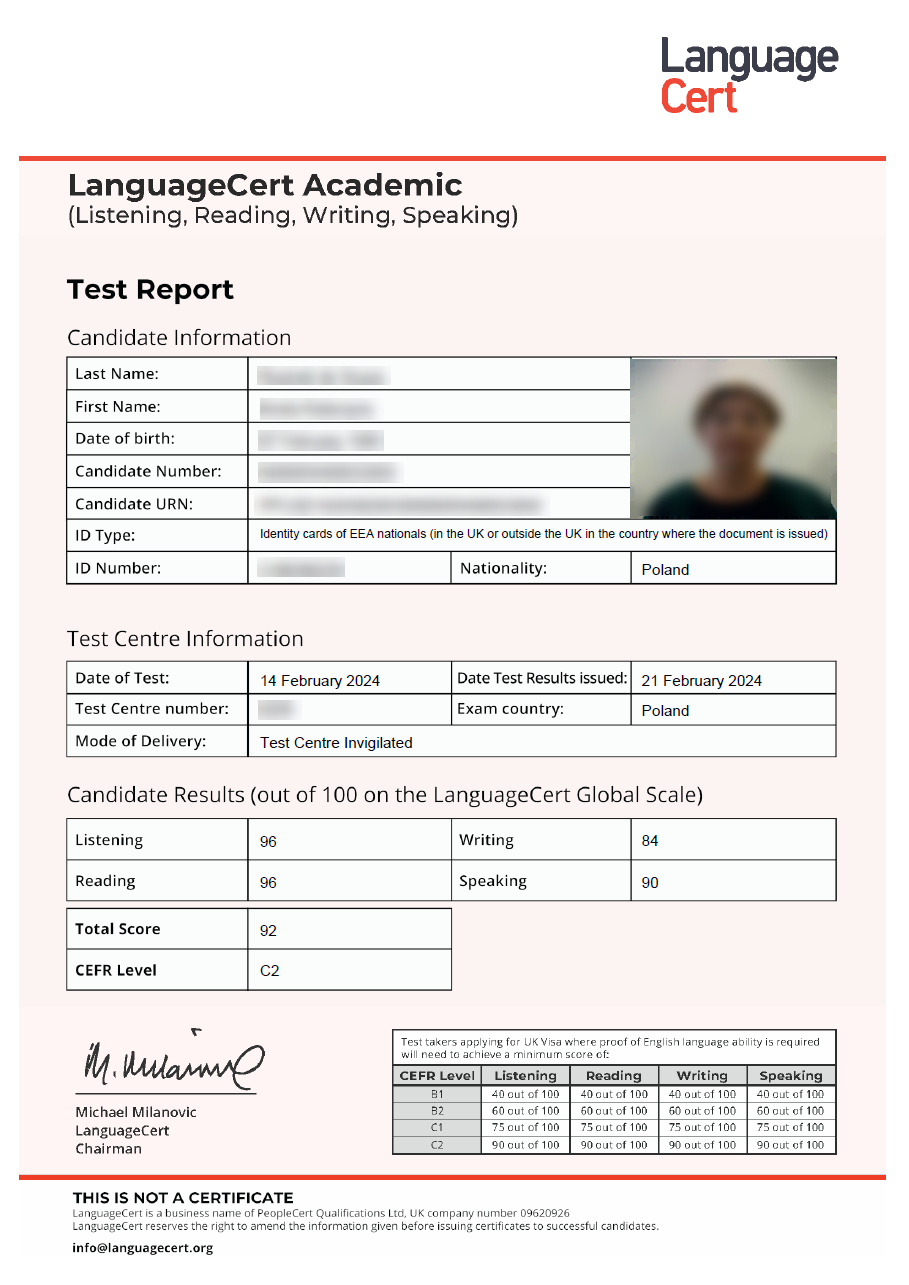 LanguageCert Academic SELT - WAB we Wrocławiu